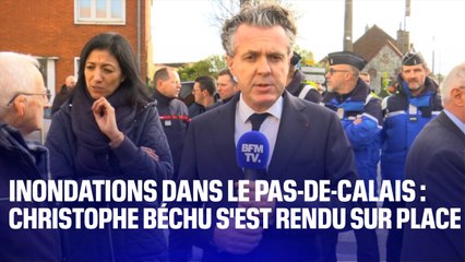Inondations dans le Pas-de-Calais: le ministre de la Transition écologique, Christophe Béchu, était sur place