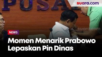Sadar Hadir Acara PWI sebagai Capres, Momen Menarik Prabowo Lepaskan Pin Dinas Dibantu Mayor Teddy