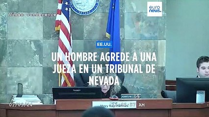 VÍDEO: Un acusado se abalanza sobre la jueza que estaba a punto de sentenciarle en Nevada (EE.UU.)