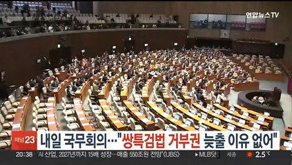 내일 국무회의…"쌍특검법 거부권 늦출 이유 없어"