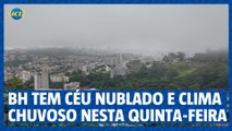 BH tem céu nublado e clima chuvoso nesta quinta-feira