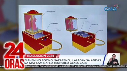 Imahen ng poong Nazareno, ilalagay sa andas na may laminated tempered glass case | 24 Oras