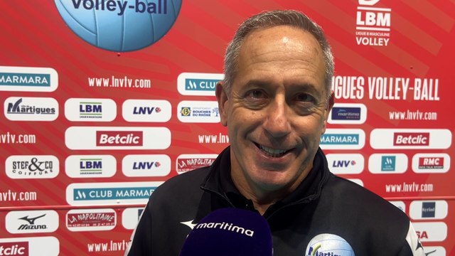 Interview maritima: Christophe Charroux après la victoire de Martigues Volley contre Ajaccio