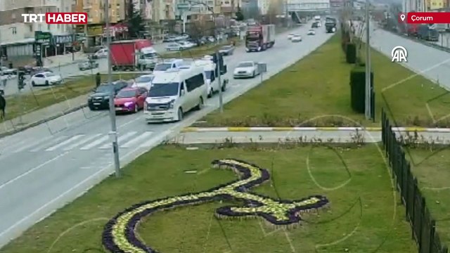 Freni arızalanan tır refüje çıkarak durabildi