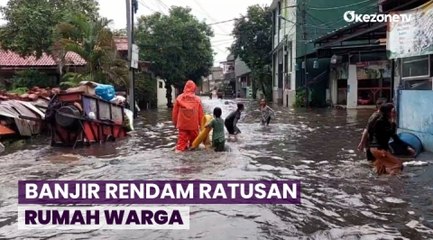 Banjir Rendam Ratusan Rumah di Pondok Karya, Mampang, Jakarta Selatan