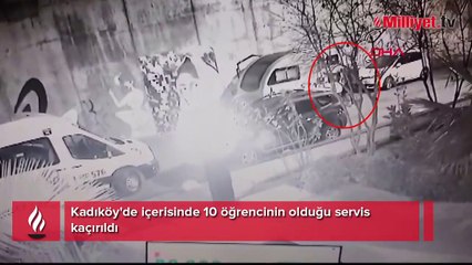 İçinde öğrencilerin bulundu servis Kadıköy'de kaçırıldı