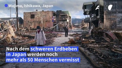 Beben in Japan: Suche nach mehr als 50 Vermissten
