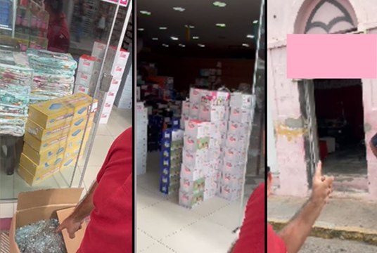 Bandidos fazem arrastão em loja no Centro de Pombal e em um segundo furto só conseguem subtrair R$ 1,50