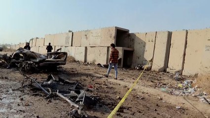 آثار القصف الأميركي على الحشد الشعبي في العراق