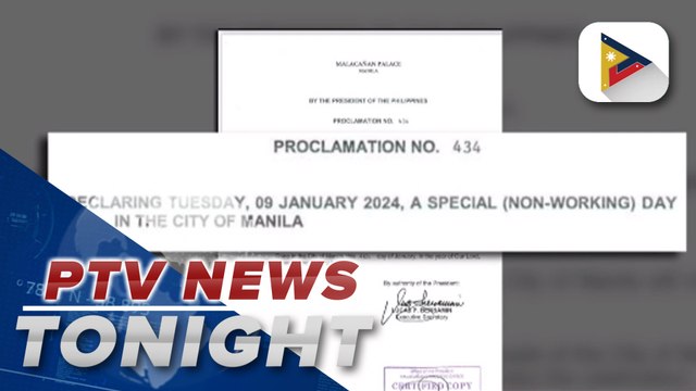 Jan. 9 declared as special non-working day in Manila; Public urged to take advantage of 2024 holidays, long weekends