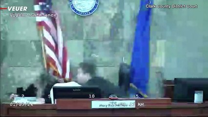 Watch a Nevada Man Leap Over a Bench to Attack a Judge