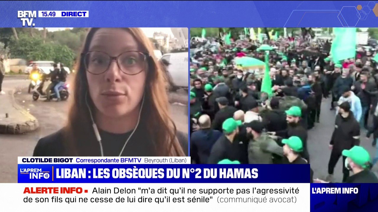 Liban: des centaines de personnes participent ce jeudi aux funérailles du numéro deux du Hamas à Beyrouth