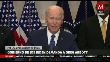 Joe Biden demanda a Texas por ley caza migrantes