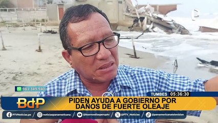 Tumbes: fuerte oleaje provoca cierre de playa y daña 30 viviendas en Zorritos