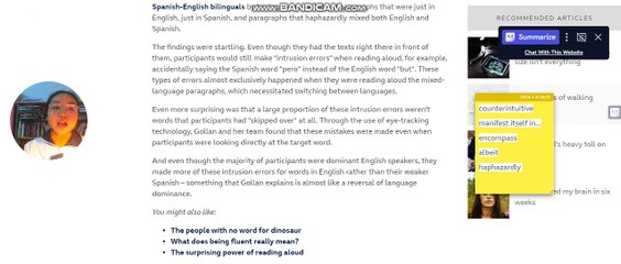 Bilingualism (Neuroscience) | Day 3: Part 3 | Newsreading