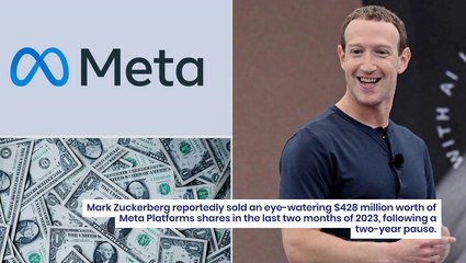 Mark Zuckerberg Resumes Massive Stock Sell-Off, Offloading Almost $428M In Meta Shares Since November