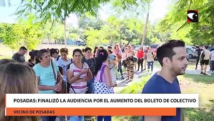 Posadas: Finalizó la audiencia por el aumento del boleto de colectivo