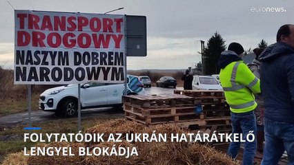 Lengyel kamionosok és gazdák zártak le egy ukrán határátkelőt