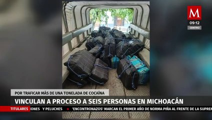 Vinculan a seis hombres por transportar una toneladas de cocaína en Michoacán