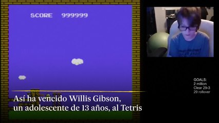 Willis Gibson, de 13 años, es el primer humano que vence al Tetris