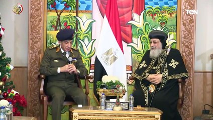 الفريق أول محمد زكى يهنئ البابا تواضروس الثانى بمناسبة عيد الميلاد المجيد
