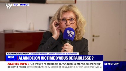 Plainte d'Alain Delon contre Anthony Delon: "Il n'a absolument pas conscience de ce qu'il a pu signer ou dire", pour Laurence Bedossa (avocate d’Anthony Delon et co-avocate d’Alain Delon)