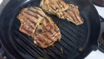 Cooking Entrecôte and Lamb Chops