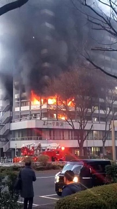 #BREAKING: 12-story building in Nishi-Shinjuku, Japan is on fire