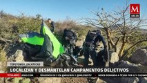 Desmantelan campamento delictivo en Tepetongo, Zacatecas