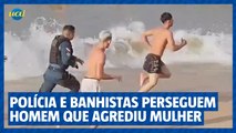 Homem agride mulher e foge de banhistas e policiais, no Pará