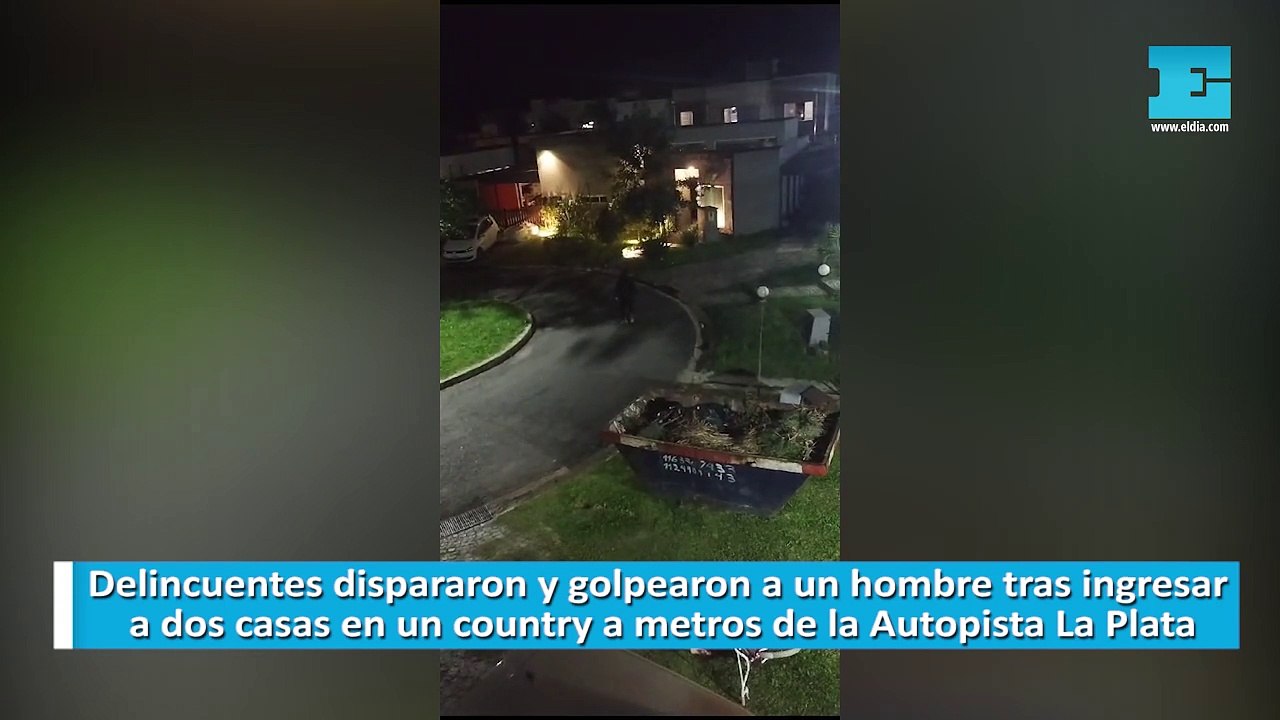Delincuentes dispararon y golpearon a un hombre tras ingresar a dos casas en un country a metros de la Autopista La Plata