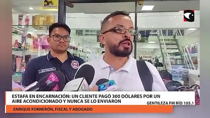 Estafa en Encarnación un cliente pagó 300 dólares por un aire acondicionado y nunca se lo enviaron
