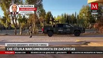 Detienen a célula narcomenudista en Zacatecas; aseguran armamentos y drogas