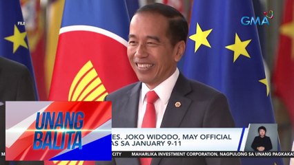 Indonesian Pres. Joko Widodo, may official visit sa Pilipinas sa January 9-11 | UB