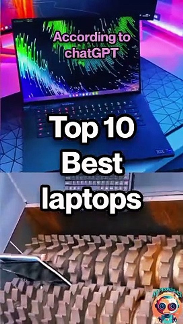 Top 10 Best laptops according to chatGPT.