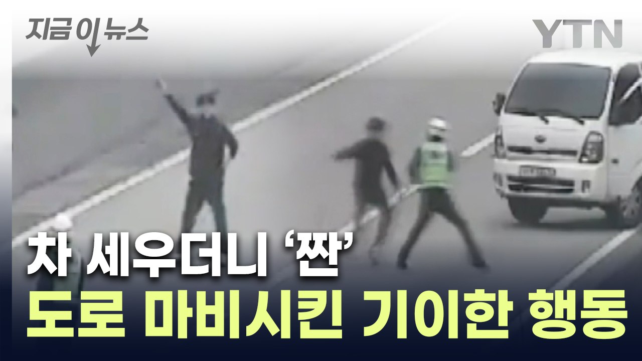 차에서 내리더니 '길막'...고속도로 아수라장 만든 남성 [지금이뉴스] / YTN
