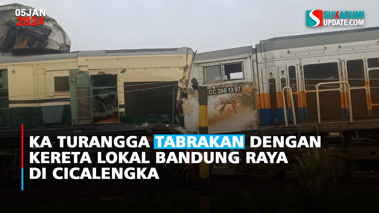 KA Turangga Tabrakan dengan Kereta Lokal Bandung Raya di Cicalengka