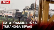 Satu Pramugara Dipastikan Tewas dalam Tabrakan KA Commuter Line Bandung Raya dan KA Turangga