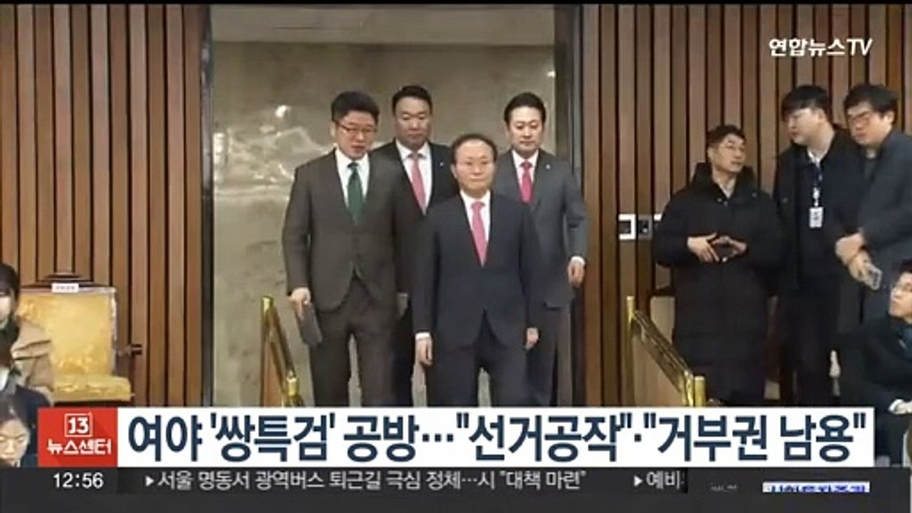 여야 '쌍특검' 공방…"선거공작"·"거부권 남용"
