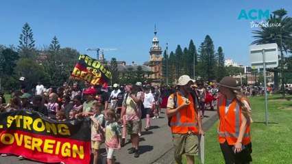 Day of Mourning march January 26 2023 - Newcastle Foreshore