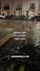 London heavy rain - Thursday January 4
