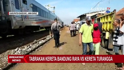 Dua Korban Terjepit Tabrakan KA Turangga Vs Bandung Raya Masih Dievakuasi