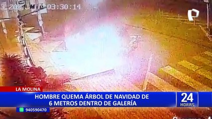 Queman árbol de Navidad en La Molina: descartan que se trate de mensaje extorsivo contra comerciantes