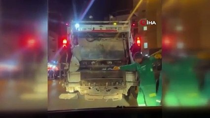 Horon oynayan temizlik işçisi yüzleri güldürdü