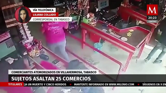 Reportan asaltos de encapuchados en al menos 25 comercios de Tabasco