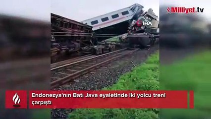 Endonezya’da yolcu trenleri çarpıştı! En az üç ölü, 28 yaralı
