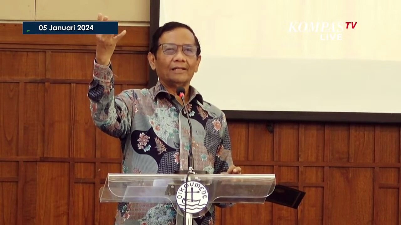 [FULL] Pidato Mahfud MD di Acara Awal Tahun PGI: Singgung Toleransi Hingga Pemilu