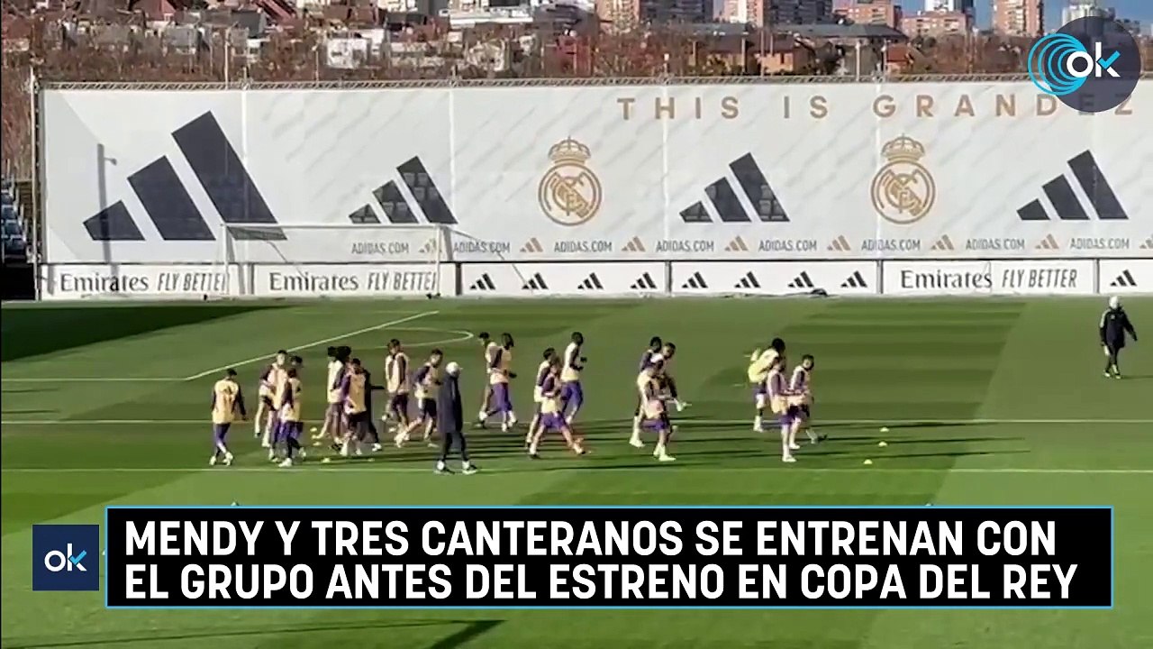 Mendy y tres canteranos se entrenan con el grupo antes del estreno en Copa del Rey