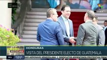 Presidente electo de Guatemala realiza visita de cortesía a Honduras
