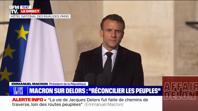 Hommage à Jacques Delors: Jacques Delors n'aura jamais été président de la République indique Emmanuel Macron